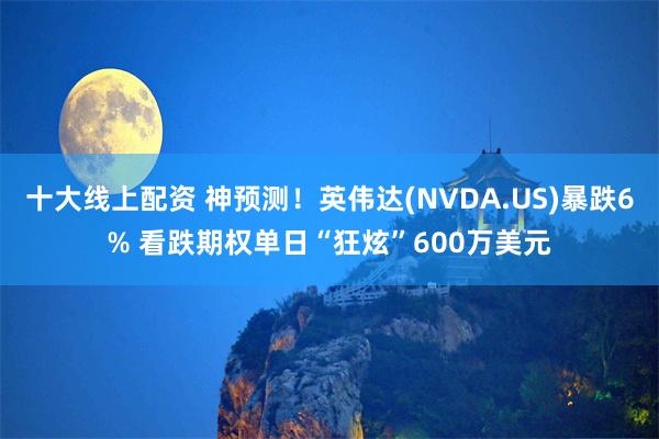 十大线上配资 神预测！英伟达(NVDA.US)暴跌6% 看跌期权单日“狂炫”600万美元