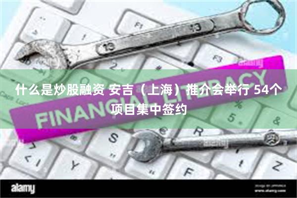 什么是炒股融资 安吉（上海）推介会举行 54个项目集中签约