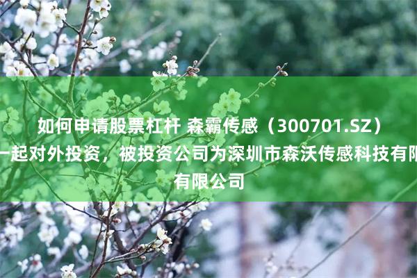 如何申请股票杠杆 森霸传感（300701.SZ）新增一起对外投资，被投资公司为深圳市森沃传感科技有限公司